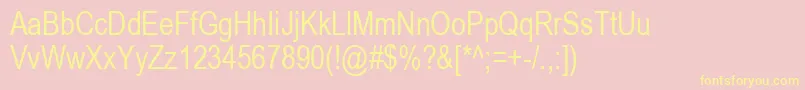 Arial80n Font – Yellow Fonts on Pink Background