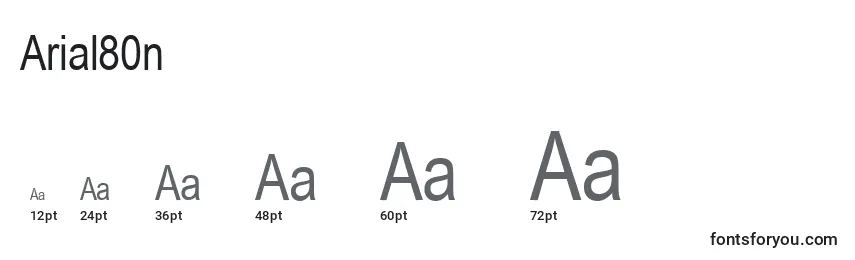 Arial80n Font Sizes