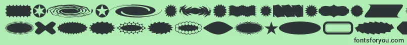 Buttba Font – Black Fonts on Green Background