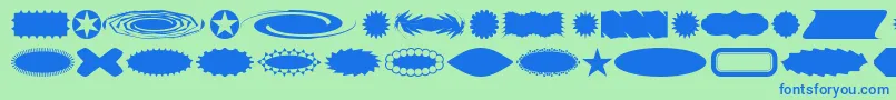Buttba Font – Blue Fonts on Green Background