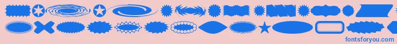 フォントButtba – ピンクの背景に青い文字
