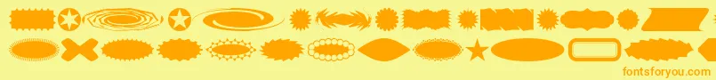 Fonte Buttba – fontes laranjas em um fundo amarelo