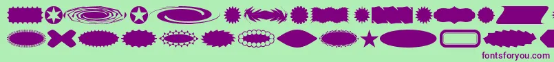Buttba Font – Purple Fonts on Green Background