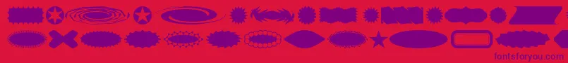 Buttba Font – Purple Fonts on Red Background