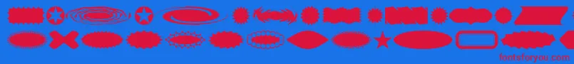 Buttba Font – Red Fonts on Blue Background