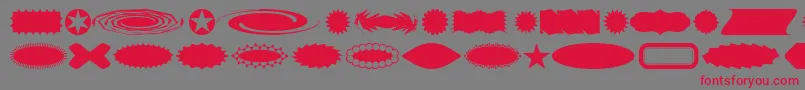 Buttba Font – Red Fonts on Gray Background