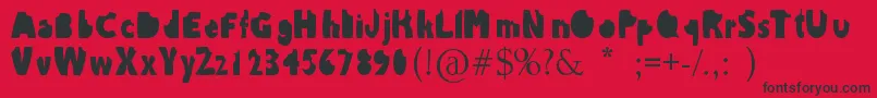 Thebite Font – Black Fonts on Red Background