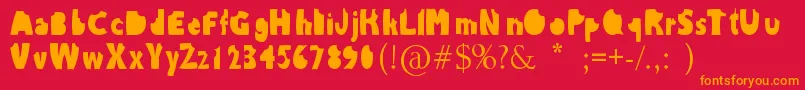 Thebite Font – Orange Fonts on Red Background