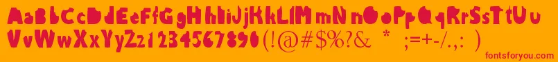 Thebite Font – Red Fonts on Orange Background