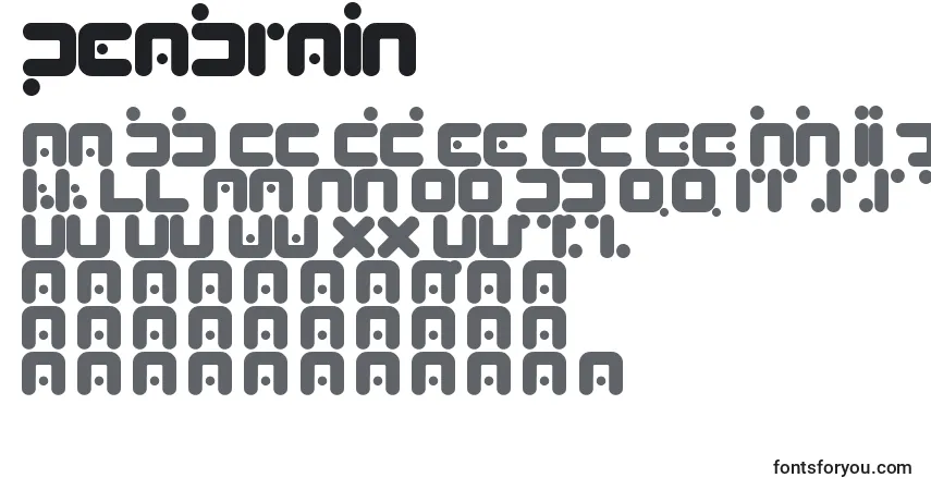 Schriftart Peabrain – Alphabet, Zahlen, spezielle Symbole