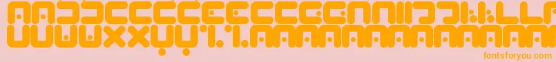 Peabrain Font – Orange Fonts on Pink Background