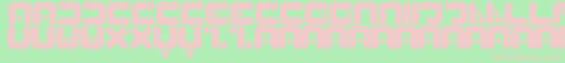 Peabrain Font – Pink Fonts on Green Background