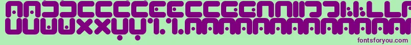 Peabrain Font – Purple Fonts on Green Background