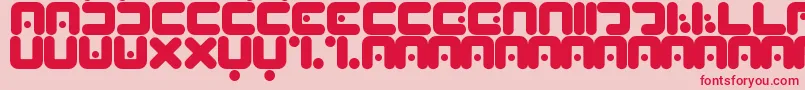 フォントPeabrain – ピンクの背景に赤い文字