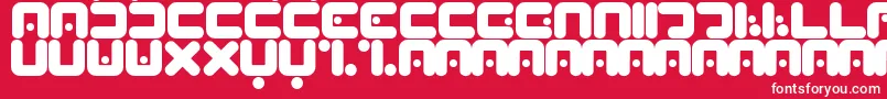 Peabrain Font – White Fonts on Red Background