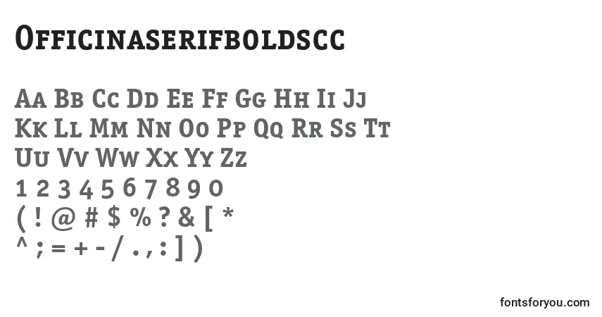 Шрифт Officinaserifboldscc – алфавит, цифры, специальные символы