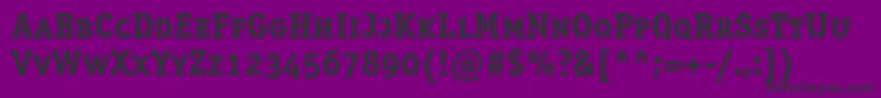 フォントOfficinaserifboldscc – 紫の背景に黒い文字