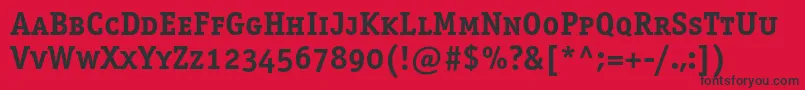 Officinaserifboldscc Font – Black Fonts on Red Background