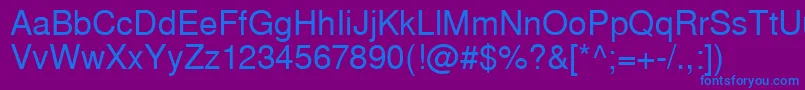 Westsansssk Font – Blue Fonts on Purple Background