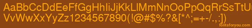 Westsansssk Font – Orange Fonts on Brown Background