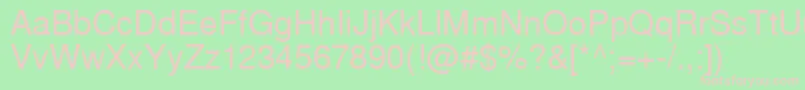 Westsansssk Font – Pink Fonts on Green Background