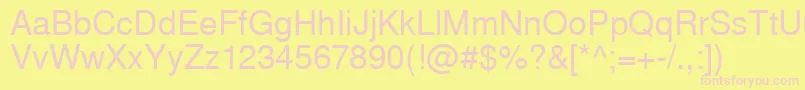 Westsansssk Font – Pink Fonts on Yellow Background