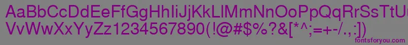 Westsansssk Font – Purple Fonts on Gray Background