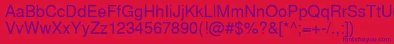 Westsansssk Font – Purple Fonts on Red Background