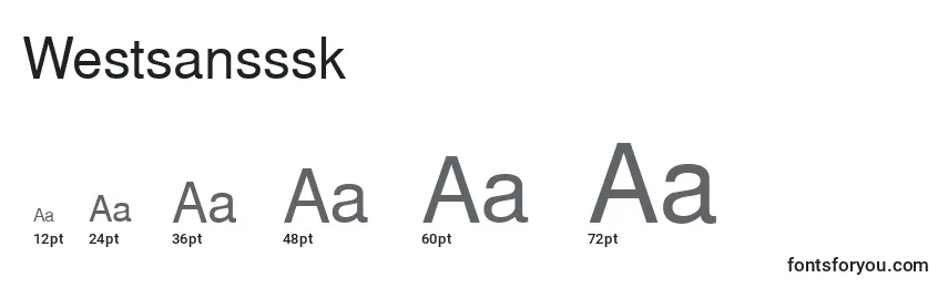 Размеры шрифта Westsansssk
