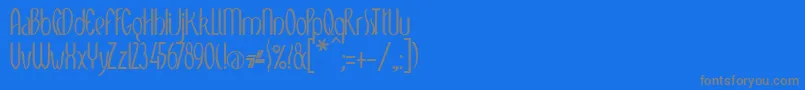 フォントMeditation – 青い背景に灰色の文字