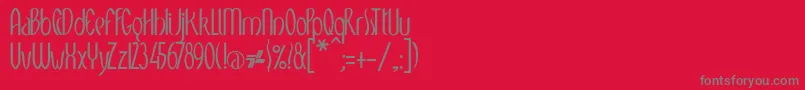 Meditation Font – Gray Fonts on Red Background