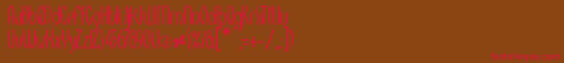 Meditation Font – Red Fonts on Brown Background