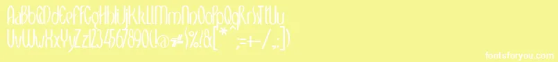 Meditation Font – White Fonts on Yellow Background