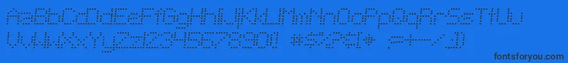フォントSftelegraphiclightBoldital – 黒い文字の青い背景
