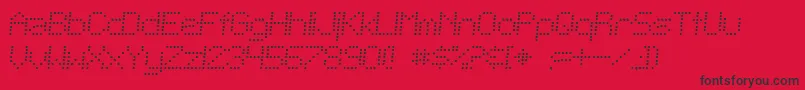 SftelegraphiclightBoldital Font – Black Fonts on Red Background