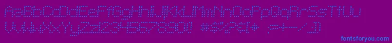 フォントSftelegraphiclightBoldital – 紫色の背景に青い文字