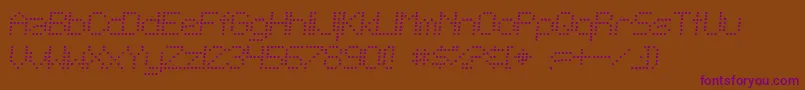 SftelegraphiclightBoldital-Schriftart – Violette Schriften auf braunem Hintergrund