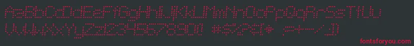 SftelegraphiclightBoldital Font – Red Fonts on Black Background