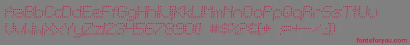 SftelegraphiclightBoldital Font – Red Fonts on Gray Background
