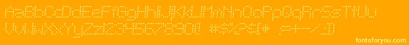 SftelegraphiclightBoldital Font – Yellow Fonts on Orange Background