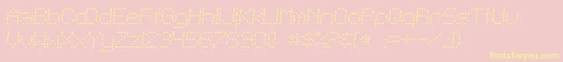 SftelegraphiclightBoldital Font – Yellow Fonts on Pink Background