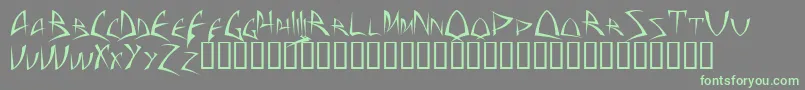 Fonte BaphometTM – fontes verdes em um fundo cinza