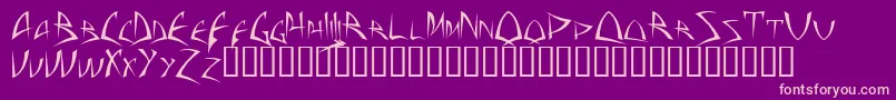 BaphometTM Font – Pink Fonts on Purple Background