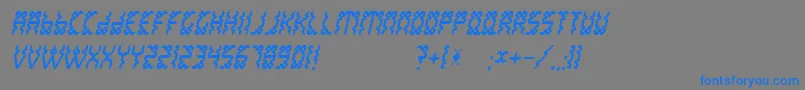 フォントWhitelak – 灰色の背景に青い文字