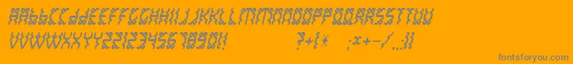 フォントWhitelak – オレンジの背景に灰色の文字