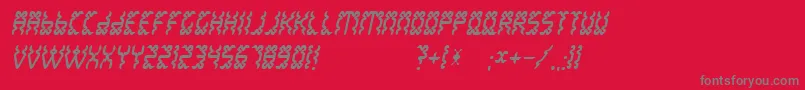 フォントWhitelak – 赤い背景に灰色の文字