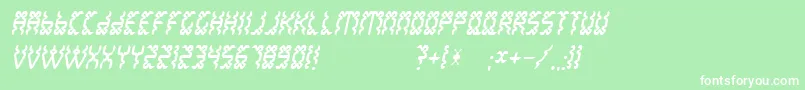 Whitelak-Schriftart – Weiße Schriften auf grünem Hintergrund