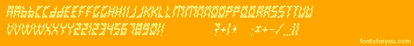 Whitelak Font – Yellow Fonts on Orange Background