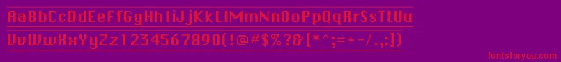 Buttonplainflf Font – Red Fonts on Purple Background