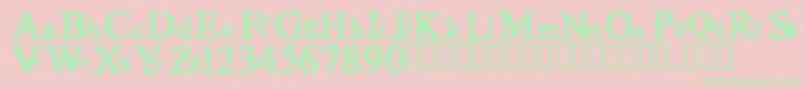 Fuzzy Font – Green Fonts on Pink Background